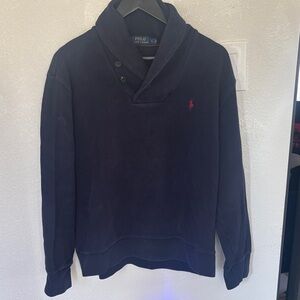 Polo by Ralph Lauren Navy Sweater Large Cowl Neck Vintage